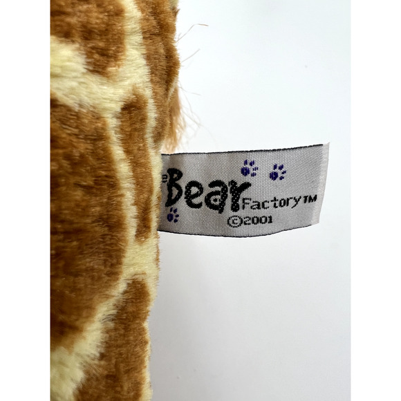 The Bear Factory Giraffe Plush 14” 2001 w/ Tag 60351 No Sound Plush Only - Picture 9 of 12